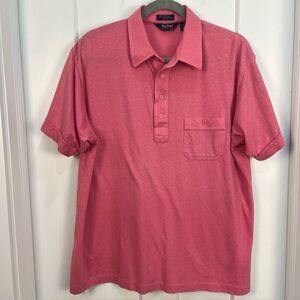 Par Four Men’s Vintage‎ Golf Polo Single Stitch Shirt Size Large Pink Retro
